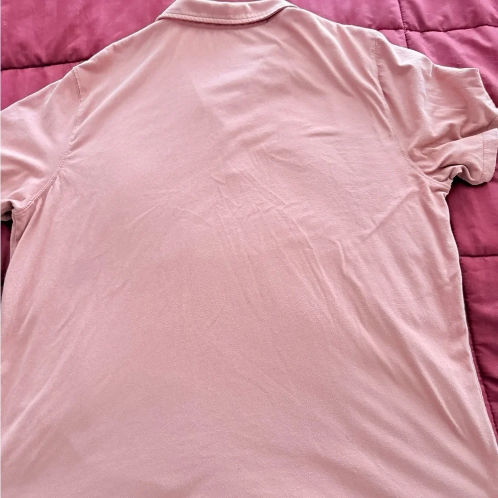 Quiksilver Pink Polo Shirt Classic Knit Style
